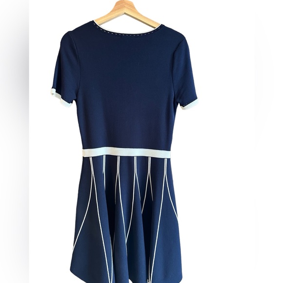 Shoshanna Navy & White Skater Dress. Size Medium. - Picture 2 of 3